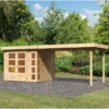 Abri De Jardin En Bois Massif 5,25m² Kerko 3 Avec Appentis 280cm – Karibu 2 Abri De Jardin En Bois Massif 5,25m² Kerko 3 Avec Appentis 280cm – Karibu -Jardin Extérieur abri de jardin en bois massif 525m kerko 3 avec appentis 280cm woodfeeling