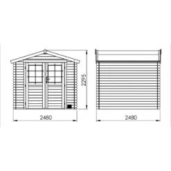 Abri De Jardin En Bois Massif 5,9m² JUNO – Madriers 19mm – Forest Style -Jardin Extérieur abri de jardin en bois massif 62m malawi madriers 19mm forest style 2