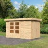 Abri De Jardin En Bois Massif 6,92m² Retola 3 Avec Armoire Intégrée – Karibu 1 Abri De Jardin En Bois Massif 6,92m² Retola 3 Avec Armoire Intégrée – Karibu -Jardin Extérieur abri de jardin en bois massif 692m retola 3 avec armoire integree woodfeeling