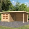 Abri De Jardin En Bois Massif 7,04m² Bastrup 4 Avec Appentis 300cm Et Paroi Arrière – Karibu 2 Abri De Jardin En Bois Massif 7,04m² Bastrup 4 Avec Appentis 300cm Et Paroi Arrière – Karibu -Jardin Extérieur abri de jardin en bois massif 704m bastrup 4 avec appentis 300cm et paroi arriere woodfeeling