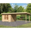 Abri De Jardin En Bois Massif 8,82m² Bastrup 5 Avec Appentis 400cm – Karibu -Jardin Extérieur abri de jardin en bois massif 882m bastrup 5 avec appentis 400cm woodfeeling