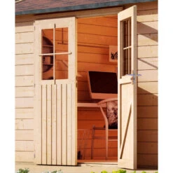 Abri De Jardin En Bois Massif 8,88m² Avec Cloison Intérieure Tintrup – Karibu -Jardin Extérieur abri de jardin en bois massif 888m avec cloison interieure tintrup woodfeeling 5