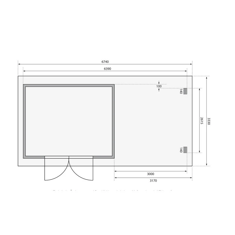 Abri De Jardin En Bois Massif Anthracite 10,60m² Bastrup 7 Avec Appentis 300cm – Karibu 5 Abri De Jardin En Bois Massif Anthracite 10,60m² Bastrup 7 Avec Appentis 300cm – Karibu – Image 3