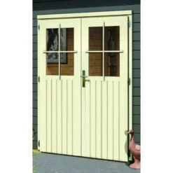 Abri De Jardin En Bois Massif Gris Terre 11,62m² Avec Cloison Intérieure Mattrup – Karibu -Jardin Extérieur abri de jardin en bois massif gris terre 1162m avec cloison interieure mattrup woodfeeling 4