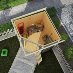 Abri De Jardin En Bois Massif Gris Terre 4,62m² Schwandorf 3 – Karibu -Jardin Extérieur abri de jardin en bois massif gris terre 462m schwandorf 3 woodfeeling 1