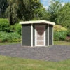 Abri De Jardin En Bois Massif Gris Terre 4,62m² Schwandorf 3 – Karibu -Jardin Extérieur abri de jardin en bois massif gris terre 462m schwandorf 3 woodfeeling