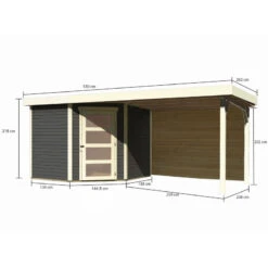 Abri De Jardin En Bois Massif Gris Terre 5,95m² Schwandorf 5 Avec Appentis 280cm Et Paroi Arrière – Karibu 9 Abri De Jardin En Bois Massif Gris Terre 5,95m² Schwandorf 5 Avec Appentis 280cm Et Paroi Arrière – Karibu -Jardin Extérieur abri de jardin en bois massif gris terre 595m schwandorf 5 avec appentis 280cm et paroi arriere woodfeeling 1
