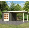 Abri De Jardin En Bois Massif Gris Terre 7,50m² Kandern 6 Avec Appentis 320cm – Karibu 2 Abri De Jardin En Bois Massif Gris Terre 7,50m² Kandern 6 Avec Appentis 320cm – Karibu -Jardin Extérieur abri de jardin en bois massif gris terre 750m kandern 6 avec appentis 320cm woodfeeling