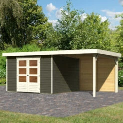 Abri De Jardin En Bois Massif Gris Terre 9,24m² Askola 6 Avec Appentis 240cm Et Paroi Arrière - Karibu 13 Abri De Jardin En Bois Massif Gris Terre 9,24m² Askola 6 Avec Appentis 240cm Et Paroi Arrière - Karibu -Jardin Extérieur abri de jardin en bois massif gris terre 924m askola 6 avec appentis 240cm et paroi arriere woodfeeling 5