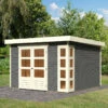 Abri De Jardin En Bois Massif Gris Terre 9,24m² Kerko 6 – Karibu -Jardin Extérieur abri de jardin en bois massif gris terre 924m kerko 6 woodfeeling