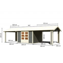 Abri De Jardin En Bois Massif Gris Terre 9,24m² Theres 7 Avec Deux Auvents – Karibu 10 Abri De Jardin En Bois Massif Gris Terre 9,24m² Theres 7 Avec Deux Auvents – Karibu -Jardin Extérieur abri de jardin en bois massif gris terre 924m theres 7 avec deux auvents karibu 2