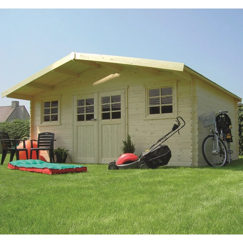 Abri De Jardin En Bois Traité Autoclave 28mm Montreux Avec Double Porte 25,81m² - SOLID 3 Abri De Jardin En Bois Traité Autoclave 28mm Montreux Avec Double Porte 25,81m² - SOLID