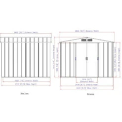 Abri De Jardin En Métal Anthracite 6,34m² - DURAMAX + Kit D'ancrage -Jardin Extérieur abri de jardin en metal anthracite 634m duramax kit d ancrage 3