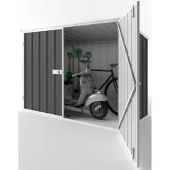 Abri De Jardin En Métal Colorbond Gris 2,02m² Bikestore EASYSHED