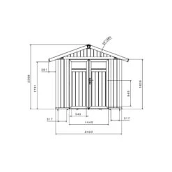 Abri De Jardin En PVC 4,9m² UTILITY Blanc Et Gris Bleu Grosfillex + Kit Ancrage Offert -Jardin Extérieur abri de jardin en pvc 49m utility blanc et gris bleu grosfillex 2