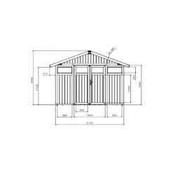 Abri De Jardin En PVC 7,53m² UTILITY Blanc Et Gris Vert Grosfillex + Kit Ancrage Offert -Jardin Extérieur abri de jardin en pvc 753m utility blanc et gris vert grosfillex 2