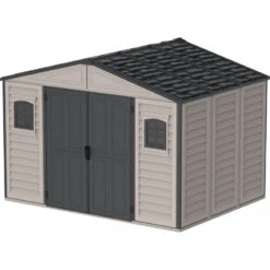 Abri De Jardin En PVC 8,05m² DarkGrey Premium + Kit De Fondation DURAMAX -Jardin Extérieur abri de jardin en pvc 805m darkgrey premium duramax kit de fondation 1