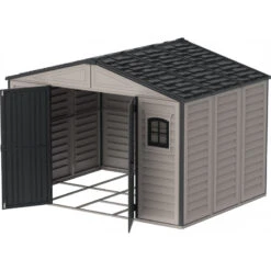 Abri De Jardin En PVC 8,05m² DarkGrey Premium + Kit De Fondation DURAMAX -Jardin Extérieur abri de jardin en pvc 805m darkgrey premium duramax kit de fondation 2