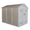 Abri De Jardin En Résine Beige 5,32m² + Kit De Fondation - JOBU -Jardin Extérieur abri de jardin en resine beige 532m kit de fondation jobu