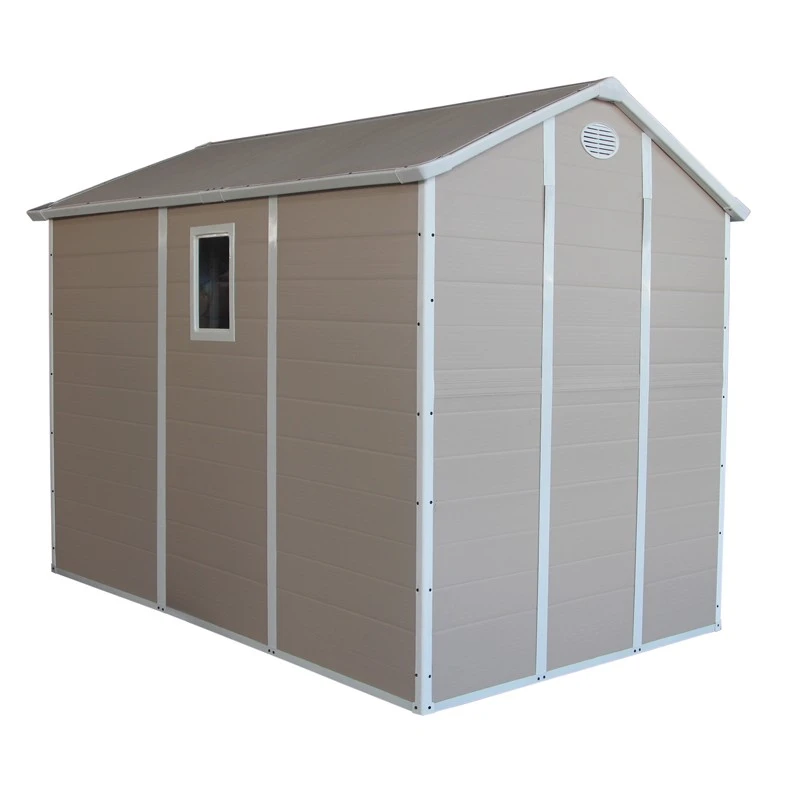 Abri De Jardin En Résine Beige 5,32m² + Kit De Fondation - JOBU 6 Abri De Jardin En Résine Beige 5,32m² + Kit De Fondation - JOBU – Image 4