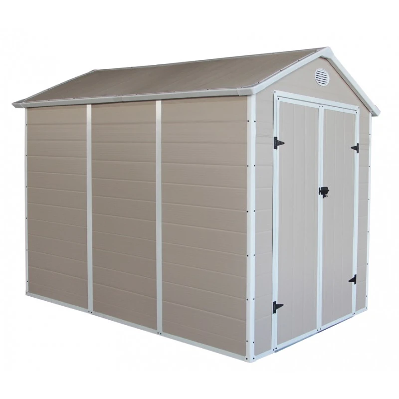 Abri De Jardin En Résine Beige 5,32m² + Kit De Fondation - JOBU 3 Abri De Jardin En Résine Beige 5,32m² + Kit De Fondation - JOBU