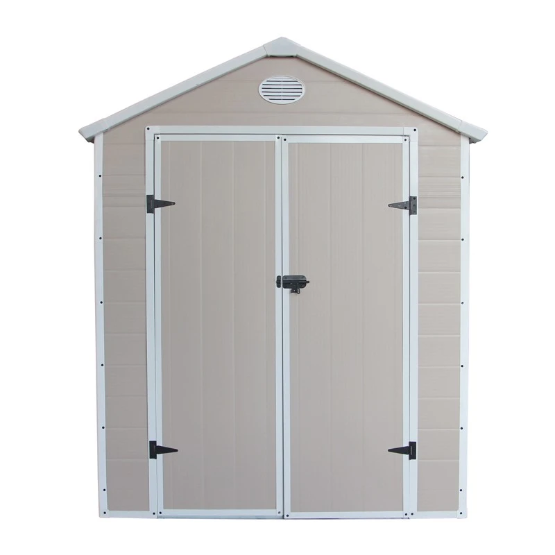 Abri De Jardin En Résine Beige 6,99m² + Kit De Fondation - JOBU 6 Abri De Jardin En Résine Beige 6,99m² + Kit De Fondation - JOBU – Image 4