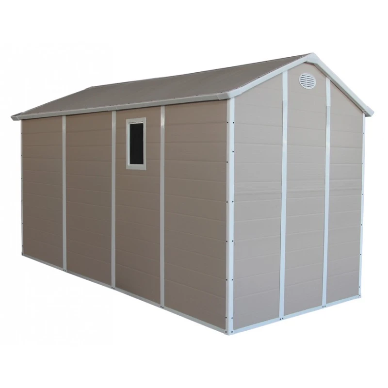 Abri De Jardin En Résine Beige 6,99m² + Kit De Fondation - JOBU 8 Abri De Jardin En Résine Beige 6,99m² + Kit De Fondation - JOBU – Image 6
