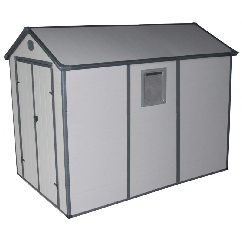 Abri De Jardin En Résine Gris 5,32m² + Kit De Fondation - JOBU 6 Abri De Jardin En Résine Gris 5,32m² + Kit De Fondation - JOBU – Image 4