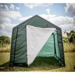 Abri De Jardin En Toile Renforcée Verte Toit 2 Pentes 13,30m² HABRITA -Jardin Extérieur abri de jardin en toile renforcee verte toit 2 pentes 1330m habrita 1