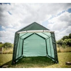 Abri De Jardin En Toile Renforcée Verte Toit 2 Pentes 13,30m² HABRITA -Jardin Extérieur abri de jardin en toile renforcee verte toit 2 pentes 1330m habrita 2