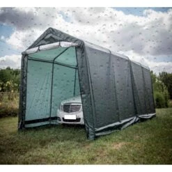 Abri De Jardin En Toile Renforcée Verte Toit 2 Pentes 18,60m² HABRITA -Jardin Extérieur abri de jardin en toile renforcee verte toit 2 pentes 1860m habrita 2