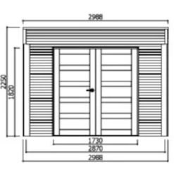 Abri De Jardin Matera 17,04m² En Bois Traité Autoclave 19mm Avec Terrasse Couverte - SOLID -Jardin Extérieur abri de jardin matera 1704m en bois traite autoclave 19mm avec terrasse couverte solid 2