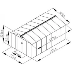 Abri De Jardin Métal 13,51m² Imitation Bois Vieilli -Jardin Extérieur abri de jardin metal 1351m imitation bois vieilli 2