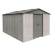 Abri De Jardin Métal 9,12m² WoodTouch Beige + Kit D'ancrage X-METAL -Jardin Extérieur abri de jardin metal 912m woodtouch beige kit d ancrage x metal