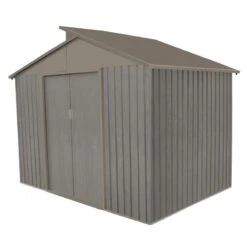 Abri De Jardin Métal Avec Puit De Lumière 5,44m² Imitation Bois Vieilli -Jardin Extérieur abri de jardin metal avec puit de lumiere 544m imitation bois vieilli 2