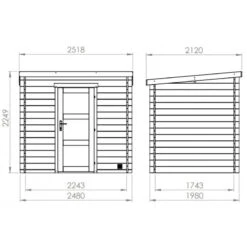 Abri De Jardin Moderne En Bois Traité Autoclave 3,9m² - Madriers 28mm - Nicia - Forest Style -Jardin Extérieur abri de jardin moderne en bois traite autoclave 39m madriers 28mm nicia forest style 3