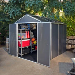 Abri De Jardin RUBICON 5,6m² En Aluminium Et Polycarbonate - Palram - Canopia -Jardin Extérieur abri de jardin rubicon 56m en aluminium et polycarbonate palram 1 3