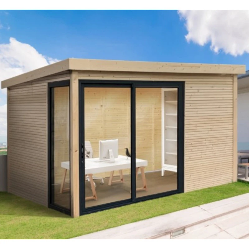 Abri De Jardin Seda 9,22m² En Bois Massif 28mm Avec Double Porte Vitrée - SOLID 4 Abri De Jardin Seda 9,22m² En Bois Massif 28mm Avec Double Porte Vitrée - SOLID – Image 2