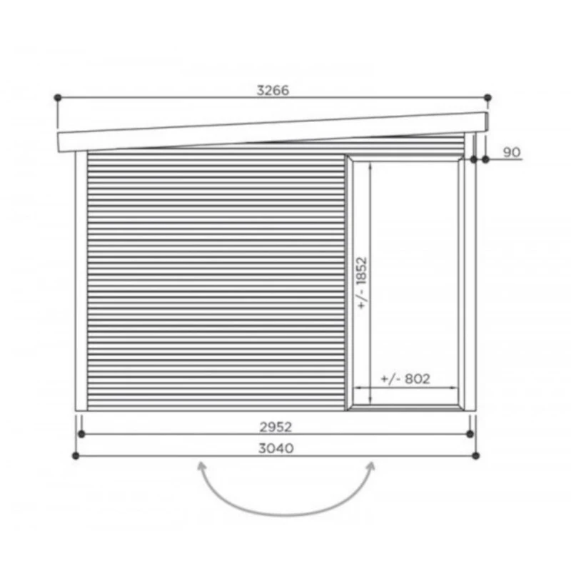 Abri De Jardin Seda 9,22m² En Bois Massif 28mm Avec Double Porte Vitrée - SOLID 6 Abri De Jardin Seda 9,22m² En Bois Massif 28mm Avec Double Porte Vitrée - SOLID – Image 4