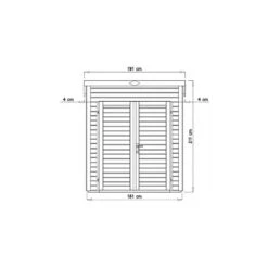 Abri De Jardin Skur 1 2,19m² + Plancher Traité Peint Gris Baltic -Jardin Extérieur abri de jardin skur 1 219m plancher traite peint gris baltic 4