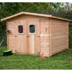 Abri En Madriers Douglas 28mm DOMMAR 10,89m² + Couverture Onduline - HABRITA 11 Abri En Madriers Douglas 28mm DOMMAR 10,89m² + Couverture Onduline - HABRITA -Jardin Extérieur abri dommar 1089m en madriers douglas 28mm sans plancher habrita 4