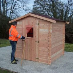 Abri De Jardin En Douglas DUBLIN 4,28m² Madriers 28mm + Couverture Onduline - HABRITA -Jardin Extérieur abri dublin 428m en madriers douglas 28mm sans plancher habrita 2