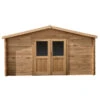 Abri En Bois Massif 12m² PRIMO 28mm Traité Teinté Marron Gardy Shelter -Jardin Extérieur abri en bois massif 12m primo 28mm traite teinte marron gardy shelter