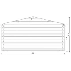 Abri En Bois Massif 12m² PRIMO 28mm Traité Teinté Marron Gardy Shelter -Jardin Extérieur abri en bois massif 12m primo 28mm traite teinte marron gardy shelter 4