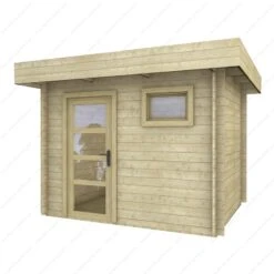 Abri En Bois Massif 7,5m² MODERNE - Madriers 40mm Gardy Shelter -Jardin Extérieur abri en bois massif 75m moderne madriers 40mm gardy shelter 3