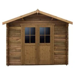 Abri En Bois Massif 9m² PLUS 28mm Traité Teinté Marron Gardy Shelter 10 Abri En Bois Massif 9m² PLUS 28mm Traité Teinté Marron Gardy Shelter -Jardin Extérieur abri en bois massif 9m plus 28mm traite teinte marron gardy shelter 2