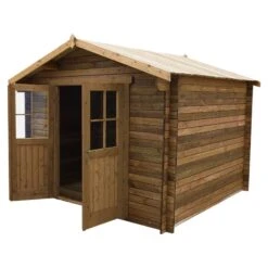 Abri En Bois Massif 9m² PLUS 28mm Traité Teinté Marron Gardy Shelter 13 Abri En Bois Massif 9m² PLUS 28mm Traité Teinté Marron Gardy Shelter -Jardin Extérieur abri en bois massif 9m plus 28mm traite teinte marron gardy shelter 5