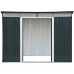 Abri En Métal Anthracite Avec Puits De Lumière Skylight 4,85m² DURAMAX + Kit Ancrage -Jardin Extérieur abri en metal anthracite avec puits de lumiere skylight 484m duramax kit ancrage 4