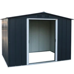 Abri En Métal Parois Hautes Anthracite Titan Premium 4,77m² DURAMAX + Kit Ancrage -Jardin Extérieur abri en metal parois hautes anthracite titan premium 477m duramax kit ancrage 1