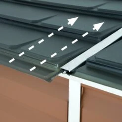 Abri En Polycarbonate 2,06m² Monopente Skylight Amber - Palram - Canopia -Jardin Extérieur abri en polycarbonate 206m monopente skylight amber palram 4